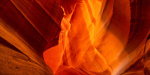abstract background with orange - famous antelope canyon near page arizona usa. sandstone walls textured