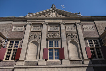 Architectural details of monumental 'Laecken-Halle' building. 'Laecken-Halle' erected in 1640 as...