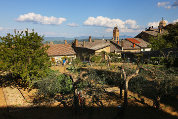 Montalcino village in Tuscany, Italy, Europe	
