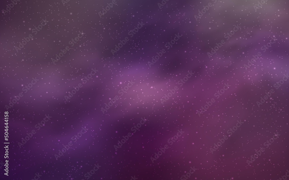 Wall mural light purple, pink vector layout with cosmic stars. space stars on blurred abstract background with 