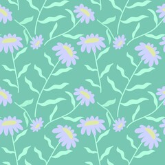 Fototapeta premium Floral seamless flower pattern for fabrics and textiles and packaging and gifts and cards and linens and kids
