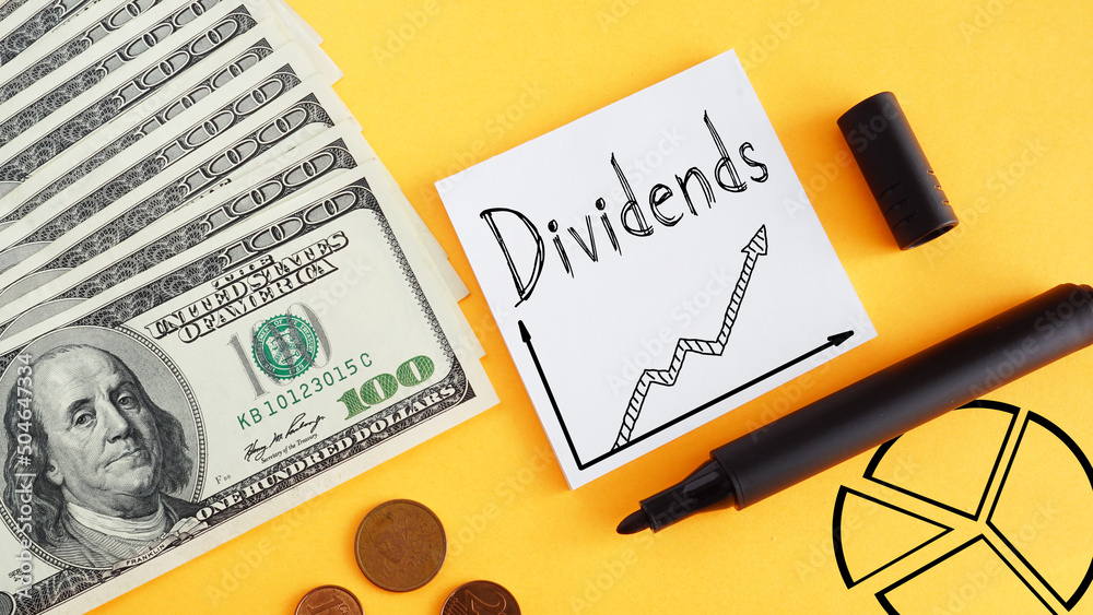 Poster dividends are shown using the text and photo of dollars