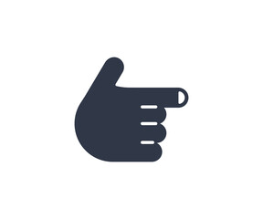 Backhand Index Pointing Right Gesture Emoticon. Vector Finger Right Emoji