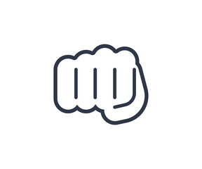 Oncoming Fist Gesture Emoticon. Vector Fist Emoji