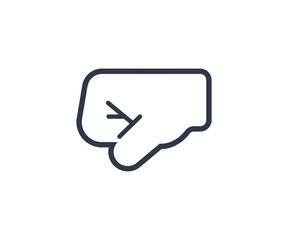 Fototapeta premium Left Facing Fist Gesture Emoticon. Vector Left Fist Emoji