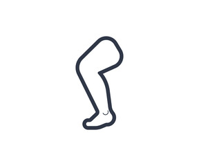 Leg Vector Isolated Emoticon. Leg Icon