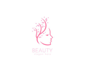 Creative and beautiful lady design Beauty logo