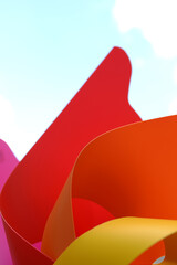 Pales d'éolienne en plastique rouge