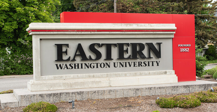 Eastern Washington University-Founded 1882 Sign on May 23, 2018 in Cheney, Washington