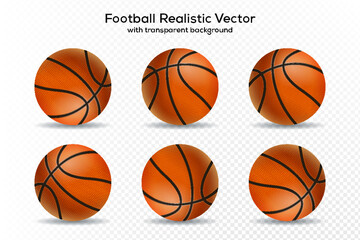 Basketball realistic vector png image, Basketball ball Animate Spinning Vector Illustration with transparent background