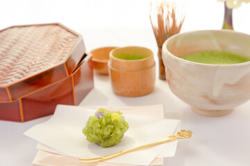 和菓子とお抹茶のイメージ