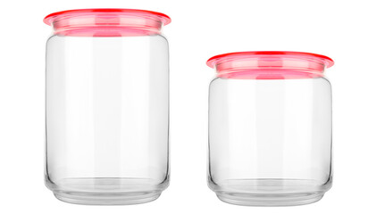 empty glass jar isolated