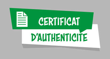 Logo certificat d'authenticité.