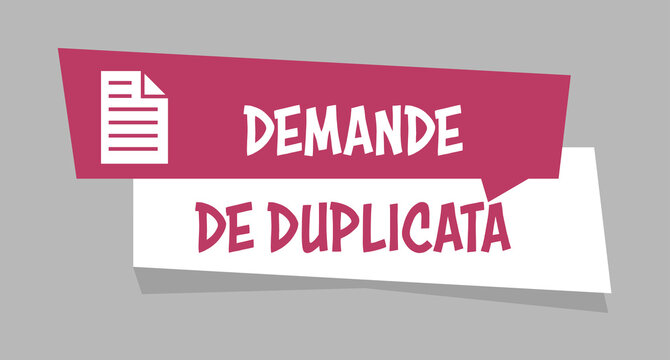 Logo demande de duplicata.