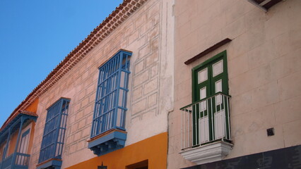 Beautiful elements of architecture and views of Havana, Cuba