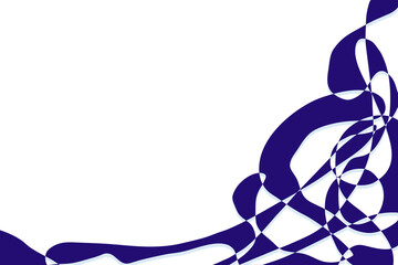 Abstract curved shape in berry blue tone against a white background.
