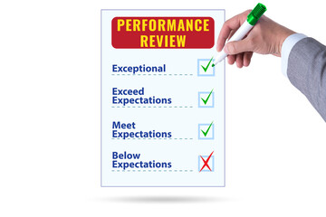 Employee annual performance review concept