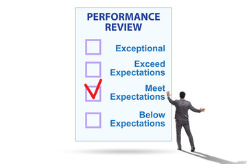 Employee annual performance review concept