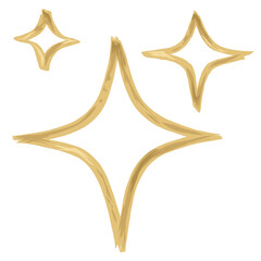 Gold Foil Stars Abstract Art Illustration Vector