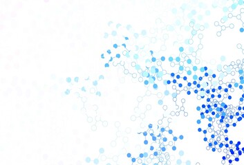 Light Pink, Blue vector background with forms of artificial intelligence.