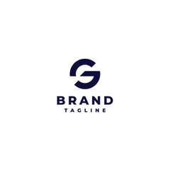 Simple Letter G logo design from a cut out of the letter S. A modern letter G design with an initial slice of the letter S.