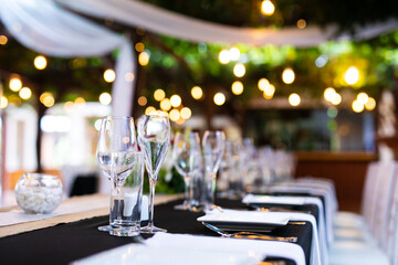 Indian wedding reception restaurant interiors and decorations