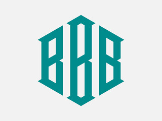 logo monogram, abstract initial b b b, alphabet