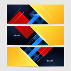 Obraz na płótnie Canvas abstract vector banners design. Collection of web banner template. modern template design for web, ads, flyer, poster