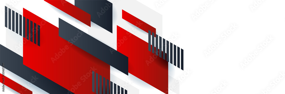 Wall mural blue and grey colorful glossy squares abstract tech banner design. geometric vector background
