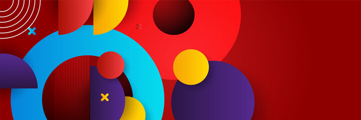 Abstract banner design web template horizontal header web banner