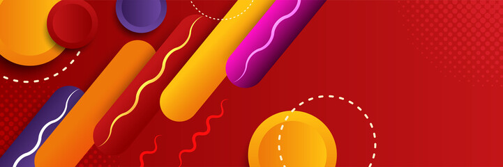 Abstract geometric design banner web template. Vector liquid shape layout banners. Template ready for use in web or print design.