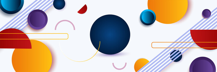 Abstract geometric design banner web template. Vector liquid shape layout banners. Template ready for use in web or print design.