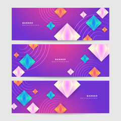 Abstract colorful colourful polygon banner design template background