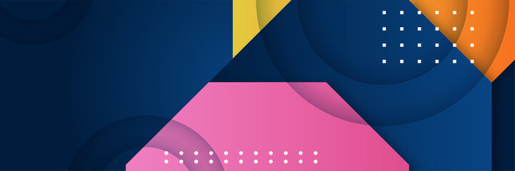 Obraz premium Abstract blue banner background