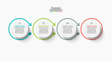 Naklejka premium Business data visualization. timeline infographic icons designed for abstract background template milestone element modern diagram process technology digital marketing data presentation chart Vector