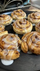 Cinnamon rolls, cinnamon, food, kitchen
