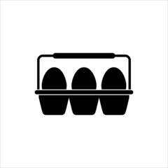 Egg Box Icon, Egg Carton Icon, Egg Container Storage Box