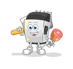 hair clipper Butcher illustration. character vector