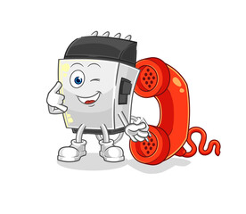 hair clipper call mascot. cartoon vector