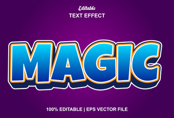 magic text effect with blue and purple color.