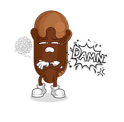 clove very pissed off illustration. character vector