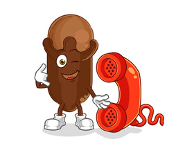 clove call mascot. cartoon vector