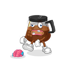 coffee machine zombie character.mascot vector