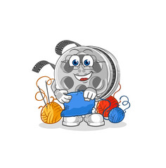 film reel tailor mascot. cartoon vector