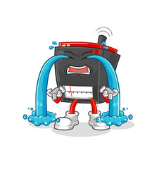 radio crying illustration. character vector