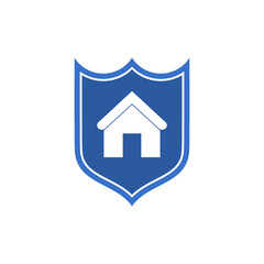 House shield icon logo isolated on white background