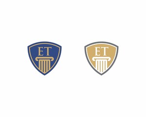 Letters ET, Law Logo Vector 001