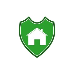 Obraz premium House shield icon logo isolated on white background
