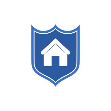 House shield icon logo isolated on white background
