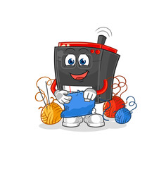 radio tailor mascot. cartoon vector